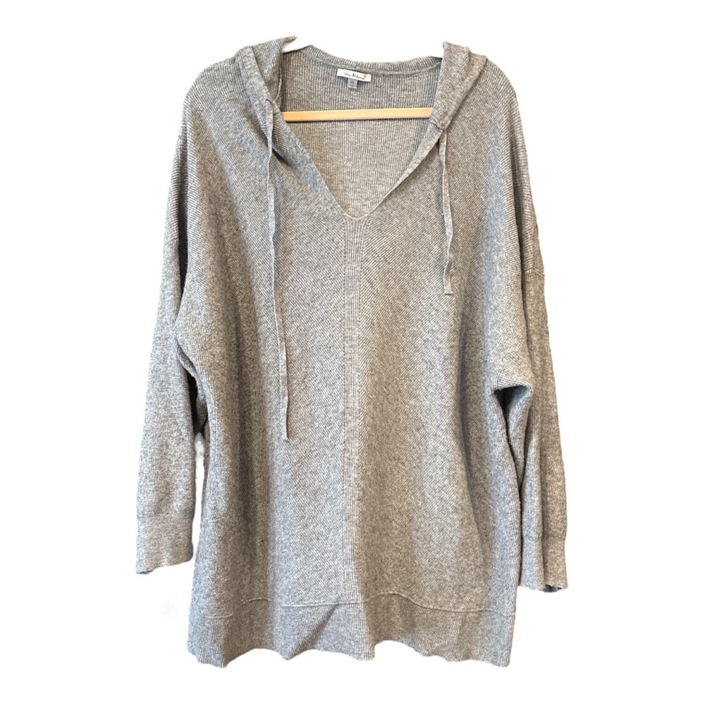 VILA MILANO Light Gray Knit Hoodie Sweater - Women